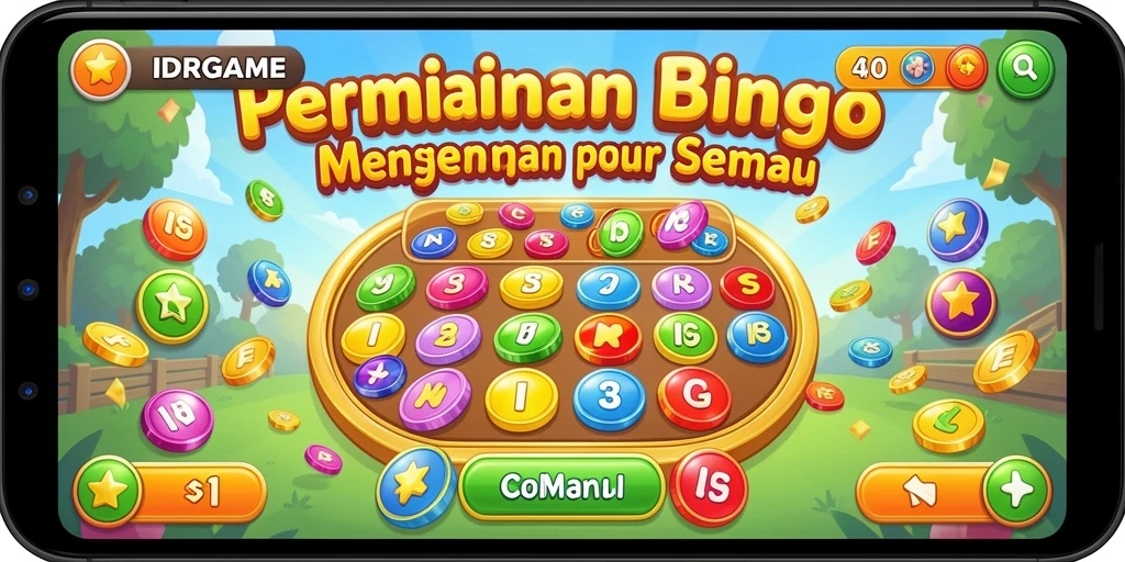 Tampilan gameplay menarik <strong>IDRGAME</strong> dengan suasana Bingo yang seru.