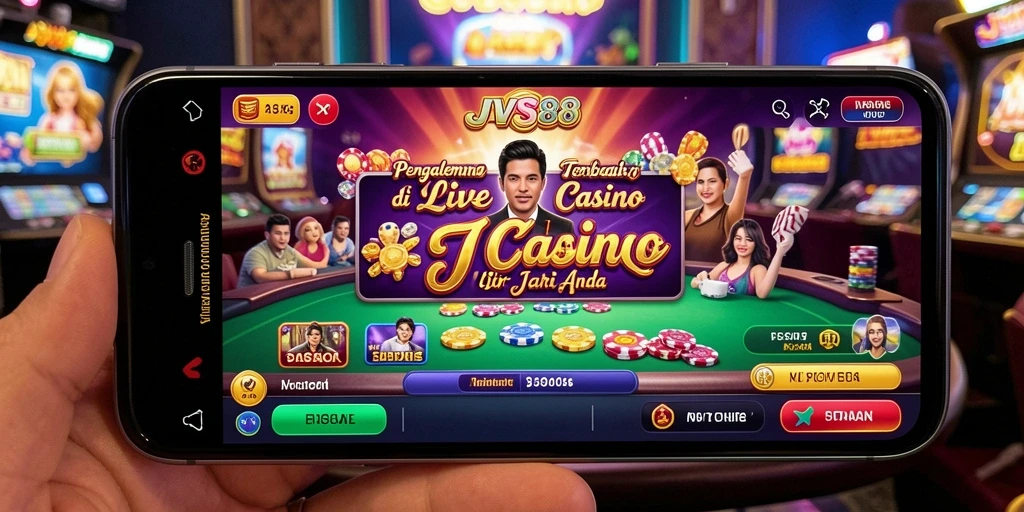 Tampilan screenshot gameplay JVS88 yang menggambarkan keseruan bermain Live Casino.