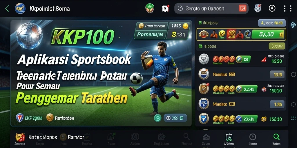 Screenshot gameplay yang menunjukkan aktivitas taruhan olahraga di KPK100.