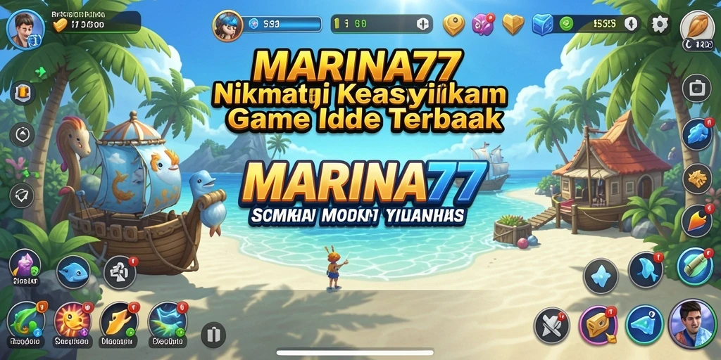 Tampilan gameplay <strong>MARINA77</strong> yang menarik dan penuh warna.