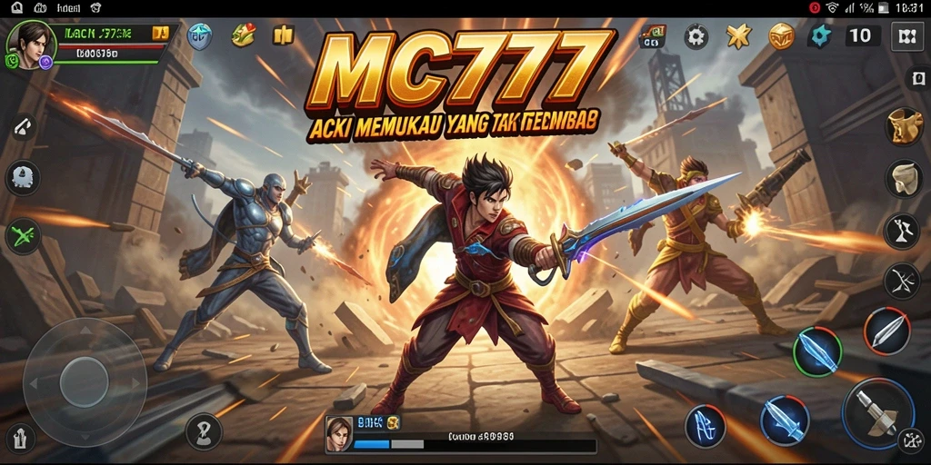 Gameplay Aksi MC777 yang seru dan mendebarkan.