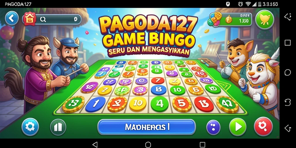 Tampilan gameplay Bingo yang menarik dan interaktif di PAGODA127.