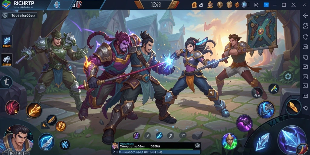 Tampilan aksi seru dalam permainan MOBA RICHRTP.